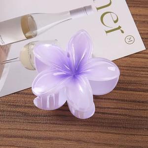 Pinza para el Cabello con Forma de Flor de Huevo en Colores Pastel, Accesorio para el Cabello Transparente Inspirado en Vacaciones Turísticas - Product Image 4