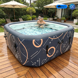 En stock, <span class=keywords><strong>jacuzzi</strong></span> <span class=keywords><strong>gonflable</strong></span> de petite taille, 200 cm carré, piscine portable d'extérieur, housse de protection électrique gratuite - Product Image 3