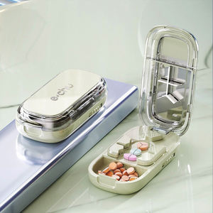 Taglia Pillole di Lusso in Plastica 1/2 1/4 1/3, Portatile Mini Taglia Pillole e Compresse, Contenitore per Medicinali - Product Image 1
