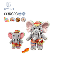 UYEAH OEM ODM CE CPC EN71 Peluche Éléphant Personnalisée en Forme de Dessin Animé, Cadeau, Peluche Éléphant Mignonne et Douce, Poupée Animale en Peluche Personnalisée