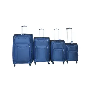 Custom Logo Kleur Nylon Materiaal Bagage Sets Zachte Lichtgewicht Reizen Trolley Bagage Sets