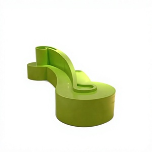 Modern Outdoor Patio <b>Bench</b> Contemporary <b>Wood</b> Design Durable Furniture for Garden Use with 2-Seater Capacity - Product Image 3