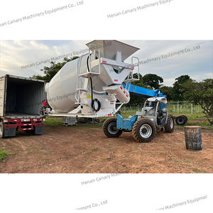 Мобильная Бетономешалка с дизельным приводом, 2 кубических ярдов, с компонентами сердечника, Коробка передач двигателя на прицепе - Product Image 3