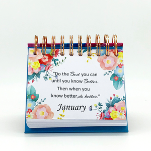 Personalisierter Jährlicher Spiralbindung-Tischkalender Individueller Büro-Schreibtischkalender Druck auf Karton Offsetpapier Werbeaktion - Product Image 2