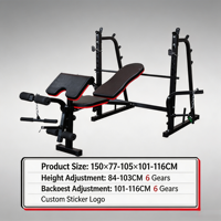 Banc de musculation en acier robuste avec coussin rembourré antidérapant haute densité, portable et écologique