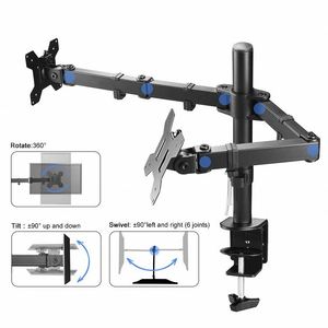 Adjustable Dual Monitor <b>Desk</b> Mount <b>Stand</b> <b>Computer</b> Holder Arm Stock Product - Product Image 5