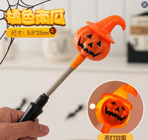 Lanterne à manivelle lumineuse en forme de citrouille d'Halloween, décoration, cadeau pour enfants, souvenir de fête, accessoire de bar et de scène, jouet en plastique - Product Image 6