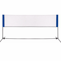 2020 meilleur réglable Portable pliable pliant hauteur cornichon balle Tennis Badminton filet support poteaux poste ensemble