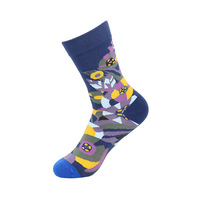 Chaussettes en coton pour femmes automne-hiver, style rétro Harajuku, motif d'art abstrait, chaussettes inspirées des designers pour femmes