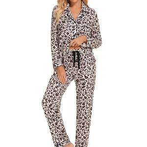 Para <span class=keywords><strong>Amazon</strong></span>, superventas, pijama <span class=keywords><strong>de</strong></span> manga larga <span class=keywords><strong>de</strong></span> dos piezas <span class=keywords><strong>de</strong></span> Modal para <span class=keywords><strong>mujer</strong></span>, ropa <span class=keywords><strong>de</strong></span> casa <span class=keywords><strong>de</strong></span> punto transpirable para otoño sólido - Product Image 4