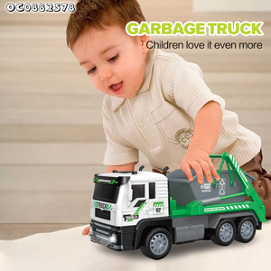 Iluminado 4 canales ciudad saneamiento limpieza plástico modelo coche Kit 1:24 camión <span class=keywords><strong>de</strong></span> <span class=keywords><strong>basura</strong></span> juguetes para niños con <span class=keywords><strong>Control</strong></span> <span class=keywords><strong>remoto</strong></span> - Product Image 5