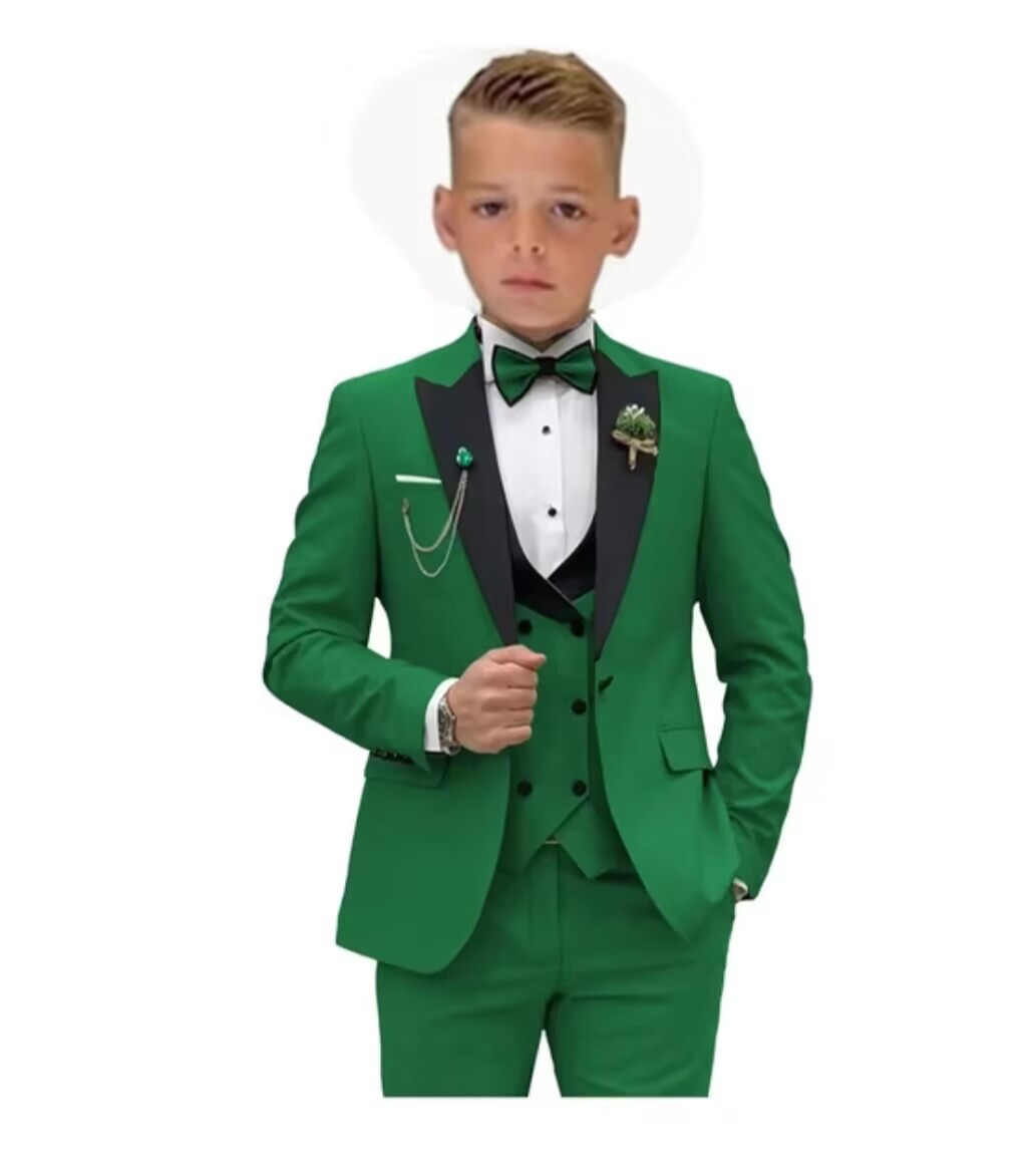 Green Blazer Bow Vest Pant