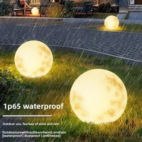 Lampe de sol sphérique en plastique pour l'extérieur et l'intérieur, étanche, pour pelouse, décoration d'ambiance paysagère, lumière de jardin