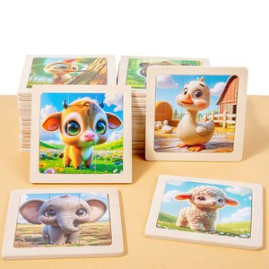 2025 nuovi giocattoli educativi Montessori per bambini classici 6 pezzi in legno dinosauro <span class=keywords><strong>Puzzle</strong></span> gioco da tavolo fai da te Baby <span class=keywords><strong>Puzzle</strong></span> avventure - Product Image 2