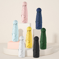 Mini parapluie de protection solaire UV pour femmes à 5 volets coffret cadeau de voyage de poche personnalisé petites parapluies Regenschirm