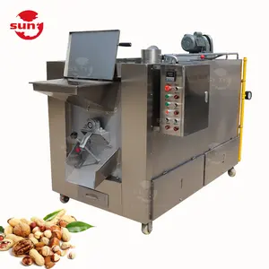 Hiệu suất tốt công nghiệp khí sưởi ấm phương pháp Nut rang xay Máy Đậu phộng rang