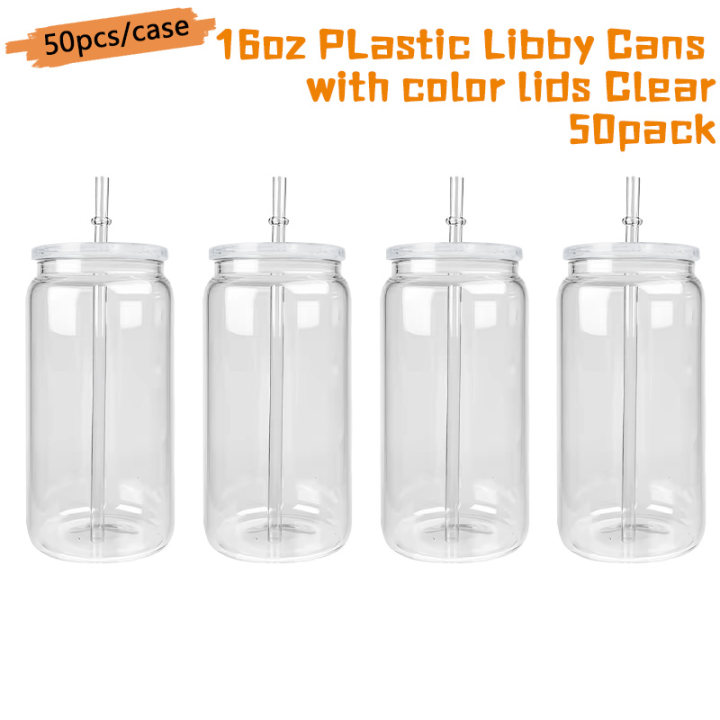 Bicchieri di plastica da 16oz con coperchi trasparenti