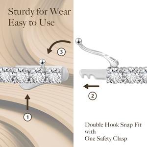 5MM 4MM 3MM <b>Sterling</b> <b>925</b> <b>Silver</b> Children's Iced Zircon Jewelry 14K 18K White Gold Plated Tennis <b>Bracelet</b> - Product Image 4