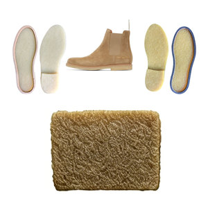 Suela de Goma Crepé Impermeable para Zapatos de Invierno, Color Beige, Diseño de Onda Recta, Antideslizante, Color y Talla Personalizables para Botas de Tacón, Sandalias para Niños - Product Image 1