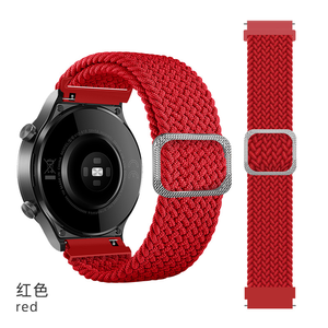 Correa de reloj ajustable de nailon trenzado de 20/22mm para Samsung Galaxy Watch Garmin <span class=keywords><strong>Huawei</strong></span> xiaomi <span class=keywords><strong>Fitbit</strong></span> banda universal de nailon - Product Image 6