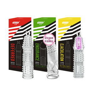 Weiche TPE Silikon Kondome Ärmel Weibliche Klitoris Stimulator Eichel Abdeckung Natürliche Eichel Ärmel für Männer - Product Image 4