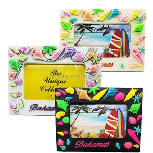 Cadre photo fait main personnalisé cadeau artisanat en gros résine polyrésine personnalisé Bahamas souvenir cadre photo cadre photo en résine - Product Image 3