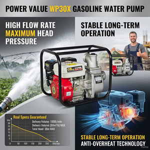 Motopompe à Essence Économique WP30, Machine de <span class=keywords><strong>Pompe</strong></span> à Eau Agricole, Code SH - Product Image 4