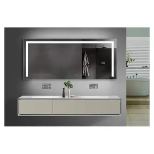 터치 센서 스위치 또는 모션 센서 스위치 선택 가능 디자인 백라이트 맞춤 Frameless 라이트 욕실 거울