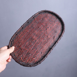 Bamboo Woven <b>Tea</b> <b>Tray</b> Oval Shape Zhejiang Made For Kung Fu <b>Tea</b> Art Supplies Dry Brewing Table Asian Zen Style - Product Image 1