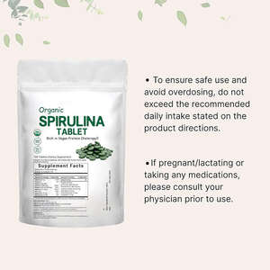 OEM ODM <span class=keywords><strong>500mg</strong></span> <span class=keywords><strong>Spirulina</strong></span> Tablet Suplemento Nutricional Bulk Mixed <span class=keywords><strong>Spirulina</strong></span> Chlorella <span class=keywords><strong>Tablets</strong></span> - Product Image 4