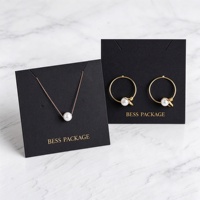 Cartes à bijoux personnalisées avec logo pour présentoir de colliers et boucles d'oreilles, cartes en papier pour emballage et présentation