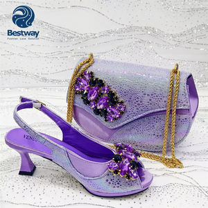 <span class=keywords><strong>Chaussures</strong></span> et sacs élégants pour femmes Bestway Luxury African Women High Heels, parfaits pour les mariages, les fêtes et les occasions spéciales. - Product Image 2