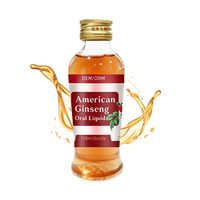 Bouteille de 120 ml de liquide oral au ginseng américain, extrait de Panax Quinquefolius, boisson tonique naturelle à base de plantes pour adultes, vente en gros OEM