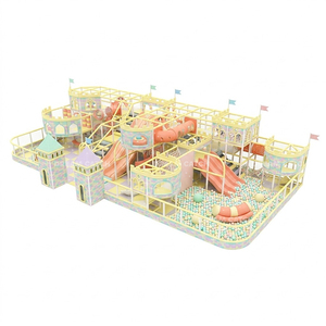 Aire de jeux intérieure commerciale pour enfants, thème Château de <span class=keywords><strong>Princesse</strong></span> personnalisé, avec attrape-rêves, <span class=keywords><strong>labyrinthe</strong></span> et grand toboggan, 190 m², 200 m², 210 m² - Product Image 1