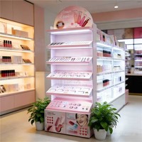 Présentoir de sol personnalisé Tinya en acrylique et PVC avec logo sur mesure pour parfums, cosmétiques, soins de la peau, visage, yeux, lèvres, sérums et sprays – Idéal pour l'affichage en magasin