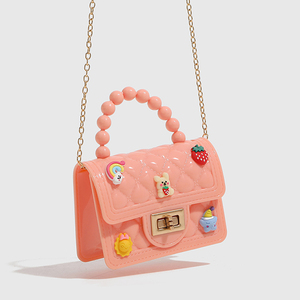 Bolsa de mão com corrente de pérola fashion com desenho fofo para crianças, mini bolsa crossbody para moedas, bolsa para meninas e crianças - Product Image 3
