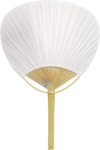 Abanico Redondo Blanco Ecológico Japonés de Bambú Tallado, Arte Folclórico, Recuerdo de Boda para Eventos, Tema Romántico y Elegante - Product Image 2