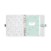Carnet de notes en cuir avec spirale et reliure à feuilles mobiles, format A5/A6, 96 feuilles, format poche, pour planificateur personnel et budget