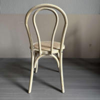 Chaise moderne en bois courbé coussin de siège en rotin chaises de mariage en bois massif