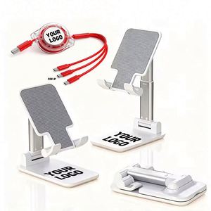 Wholesale Multi-Functional Gift Logo Desktop Mobile Phone Stand <b>Holder</b> Foldable Easy to Home Bedside Use - Product Image 1