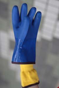 Guantes de hormigón con revestimiento completo de PVC azul NMsafety, Guantes Térmicos para combustible, guantes impermeables para obras de construcción - Product Image 4