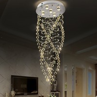 Luminaire suspendu dans le hall du centre commercial de l'hôtel Villa Long escalier K9 Crystal Ball Lustre Luminaire