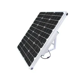 新型 100W 单晶硅太阳能 60AH 锂电池太阳能供电系统，适用于 cctv WIFI,4G sim卡 ip 摄像机