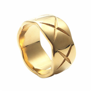 Men's Titanium Steel X <b>Ring</b> Geometric <b>Cross</b> Design Retro Punk Style Jewelry Gift 212004 - Product Image 1