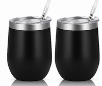 Taza de Café de Acero Inoxidable con Recubrimiento en Polvo, Libre de BPA, de 12 oz, Taza de Viaje con Aislamiento Térmico al Vacío de Doble Pared