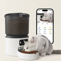 Distributeur automatique de nourriture pour animaux de compagnie 4L pour chats et chiens, distributeur intelligent avec caméra WiFi, alimentation programmée et interaction vocale