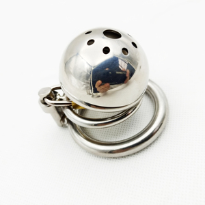 Короткая мужская клетка верности из нержавеющей стали, металлический замок для пениса, кольцо для растяжки, БДСМ бондаж, Блокировка пениса, секс-игрушка для мужчин - Product Image 5