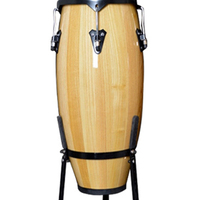 Natural Wood Conga Drum with Stand, Professional Latin Percussion for Live Performance & Band Practice