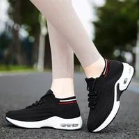 Chaussures à enfiler pour femmes, respirantes, absorbant les chocs, légères, en tissu tricoté, maille respirante, toutes saisons, baskets décontractées
