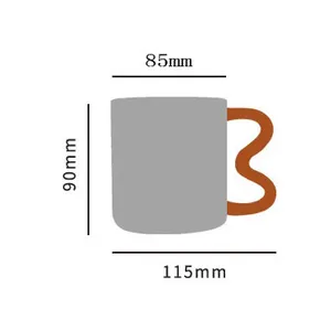 カスタマイズ可能な高品質ホウケイ酸ガラスドリンクウェアクリエイティブウォーターボトルティーコーヒーガラスカップガラスコーヒーマグ